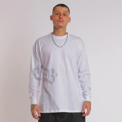 Camiseta Oversized Manga Longa Branca Unissex