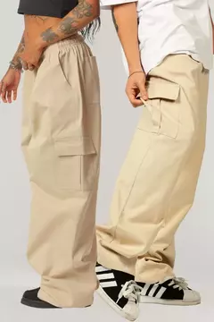 Calça cargo bege Unissex - comprar online