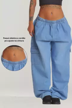 Calça cargo Jeans Clara Unissex - loja online