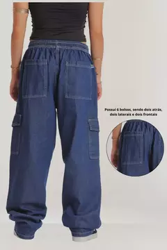 Calça cargo Jeans Escura Unissex - loja online
