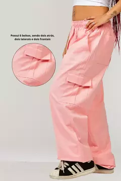 Calça cargo Rosa Unissex - loja online