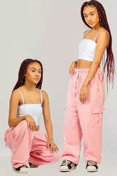 Calça cargo Rosa Unissex na internet