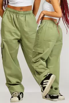 Calça Cargo Verde Oliva Unissex - comprar online