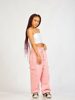 Calça cargo Rosa - comprar online