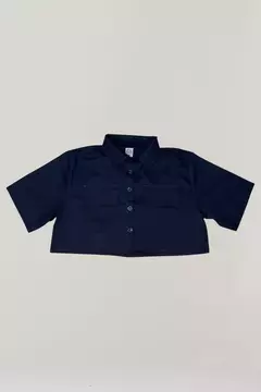 Cropped Work Azul Marinho - Co BUKA: Calças, Camisetas, Saias, Bermudas e muito mais!