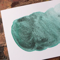 Verde Acácia - aquarela profissional com granulação - comprar online