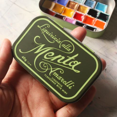 Estojo lata italiana menta 22 cores - Garimpo na internet