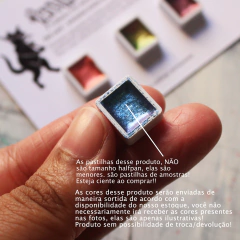 Cartela 3 mini pastilhas tamanho sample em cores metalizadas sortidas - loja online