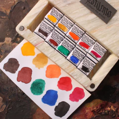 Estojo aquarela 10 cores básicas - estojo em plástico 100% reciclado - comprar online
