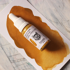 Aquarela fluida na cor Caramelo (ocre amarelo) - tinta de linha profissional