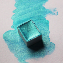 Safira turquesa (metalizado apresenta nuances verdes/amarelas) - aquarela de linha profissional
