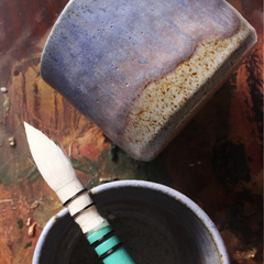 Copo para pintura em cerâmica lavanda novo - Pestilento Art