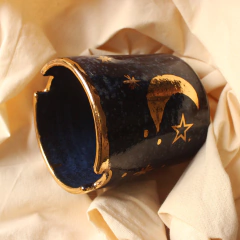 Copo para pintura em cerâmica - noite estrelada edição especial de halloween na internet