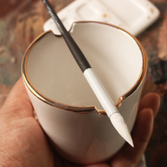 Kit Gold - materiais de apoio em porcelana com acabamento em ouro - comprar online