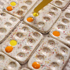 Mini paleta em cerâmica com 8 cores de tinta aquarela (profissional) - loja online
