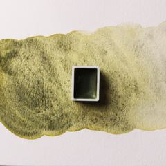 Amarelo esverdeado Ipê - aquarela profissional com granulação - Pestilento Art