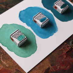 Trio de aquarelas turquesas (aquarelas de linha profissional) - comprar online