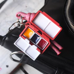 Mini estojo de tinta aquarela charm vermelho Sriracha - 3 cores de linha profissional - comprar online