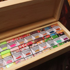 Estojo 20 cores de tinta aquarela orientais tipo gansai - linha profissional na internet