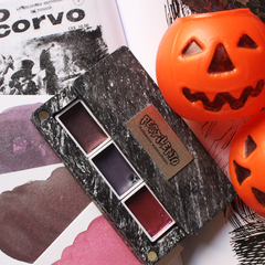 Estojo aquarela especial de halloween 3 gansais metalizadas - estojo em plástico 100% reciclado - Pestilento Art