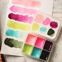 Estojo ''primavera'' de tinta aquarela com 6 cores especiais - Pestilento Art
