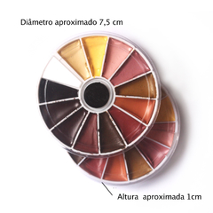 PRÉ VENDA - Estojo de tinta aquarela 12 "skin tones" (linha profissional) - loja online
