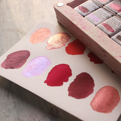 Estojo com 10 cores de aquarela, seleção de rosas e vermelhos - loja online