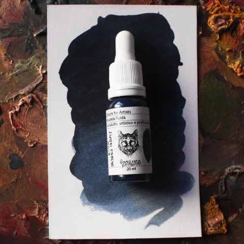 Aquarela fluida na cor Blue Payne's Gray - tinta de linha profissional
