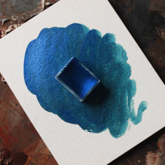 Turquesa metalizado (pavão) - aquarela de linha profissional - loja online