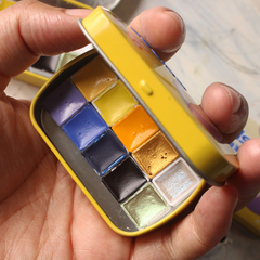 Estojo maracujá - 10 cores de tinta aquarela profissionais tamanho amostra na internet