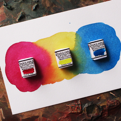 Kit aquarelas iniciante (cores primárias saturadas)