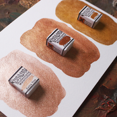 Trio de aquarelas metalizadas "douradas" (aquarelas de linha profissional) - comprar online