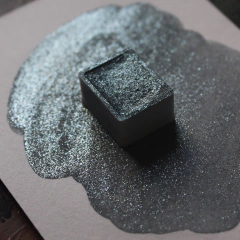 Azul escuro com brilho prata (Hoshi) - aquarela de linha profissional na internet