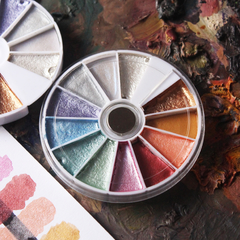 Paleta de aquarelas metalizadas (linha profissional) na internet