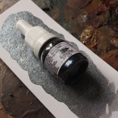 Iara - aquarela fluida na cor prata