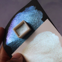 Júpiter (camaleão azul) - aquarela metalizada de linha profissional