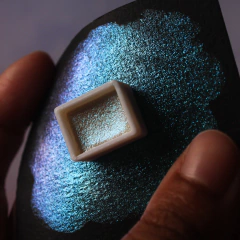 Júpiter (camaleão azul) - aquarela metalizada de linha profissional - comprar online