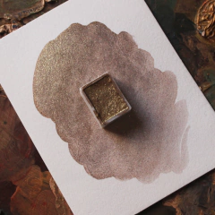 Marrom com brilho dourado (Kame) - aquarela de linha profissional - Pestilento Art