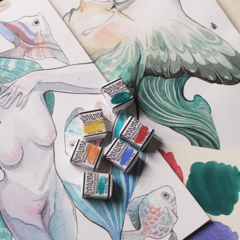 Kit aquarelas Carol Passos - aquarelas de linha profissional - comprar online