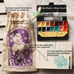 Travel Kit (kit de viagem) completo - aquarelas profissionais - comprar online