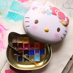 Estojo Hello Kitty cabeça - 22 cores tamanho amostra + mini pincel - comprar online