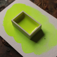 Lily (amarelo flúor) aquarela oriental tipo gansai - linha profissional na internet