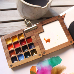 Estojo de viagem em madeira, 15 cores com tinta - qualidade profissional - comprar online