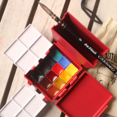 Pocket palette Cereja - mini estojo de tinta aquarela portátil 12 cores tamanho amostra - comprar online