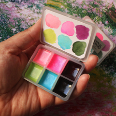 Estojo ''primavera'' de tinta aquarela com 6 cores especiais na internet
