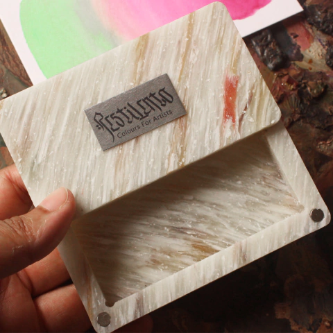 Estojo em plástico reciclado vazio madre pérola - versão kit de viagem - comprar online