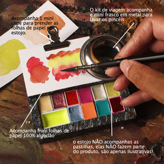 Imagem do Estojo em plástico reciclado vazio na cor preta - versão kit de viagem