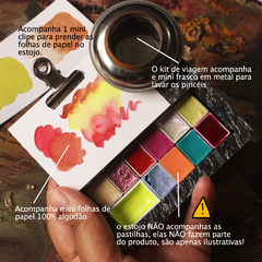 Estojo em plástico reciclado vazio na cor preta - versão kit de viagem