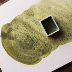 Amarelo esverdeado Ipê - aquarela profissional com granulação - comprar online