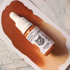 Aquarela fluida na cor Burnt Sienna - tinta de linha profissional